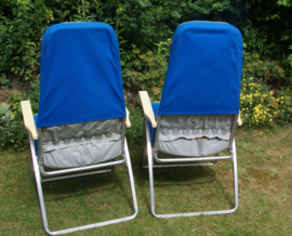 2 verstelbare tuinstoelen