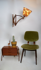 Vintage houten schaarlamp van Nederlands Octrooi