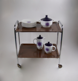 Vintage serveertafel/trolley