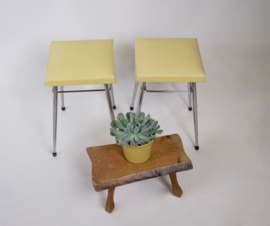 2 gele skai leren krukjes van Brabantia