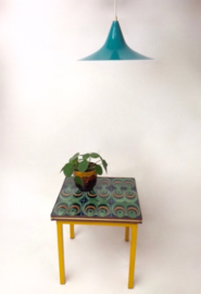 Vintage turquoise heksenhoedlamp ELCO LITE