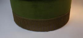 Vintage groen fluwelen fauteuil