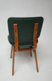 Vintage houten plywood stoel met skai