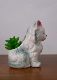 Jaren 70 bloempotje in de vorm van een poes