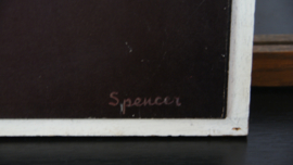 Schilderijtje van huilend meisje door Spencer
