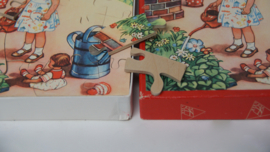 Jaren 60 houten puzzel Kolibri