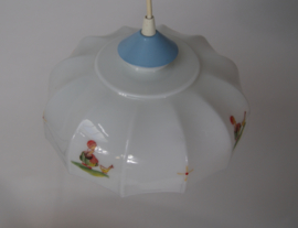 Vintage wit glas kinderkamer hanglamp