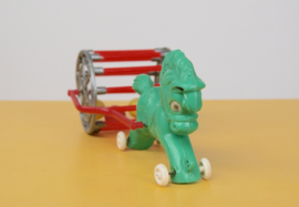 Jaren 70 plastic paard met wagen kinderspeelgoed