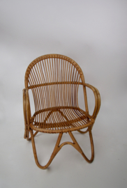 Vintage rotan rohe stoel