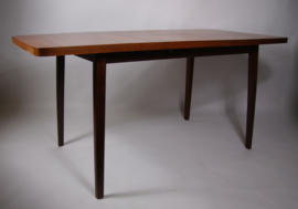 Vintage teakhouten eettafel , uitschuifbaar
