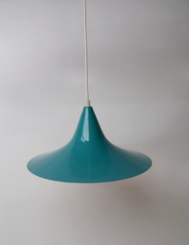 Vintage turquoise heksenhoedlamp ELCO LITE