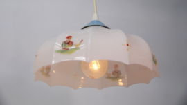 Vintage wit glas kinderkamer hanglamp