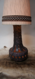 Paarse fatlava lamp met vintage kap