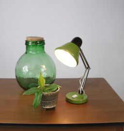 Groen bureaulamp met zwarte kap