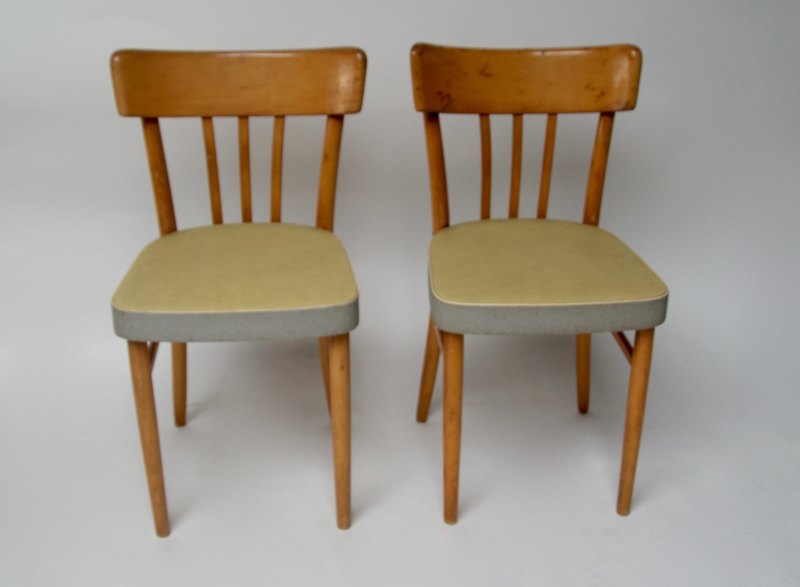 Flikkeren commando aanpassen vintage KOK stoel, licht hout met skai leren zitting | Verkocht | RetroLoes