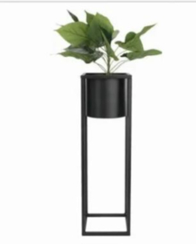 Bloempot metaal black