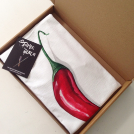 HAND PAINTED T-SHIRT > RED PEPPER