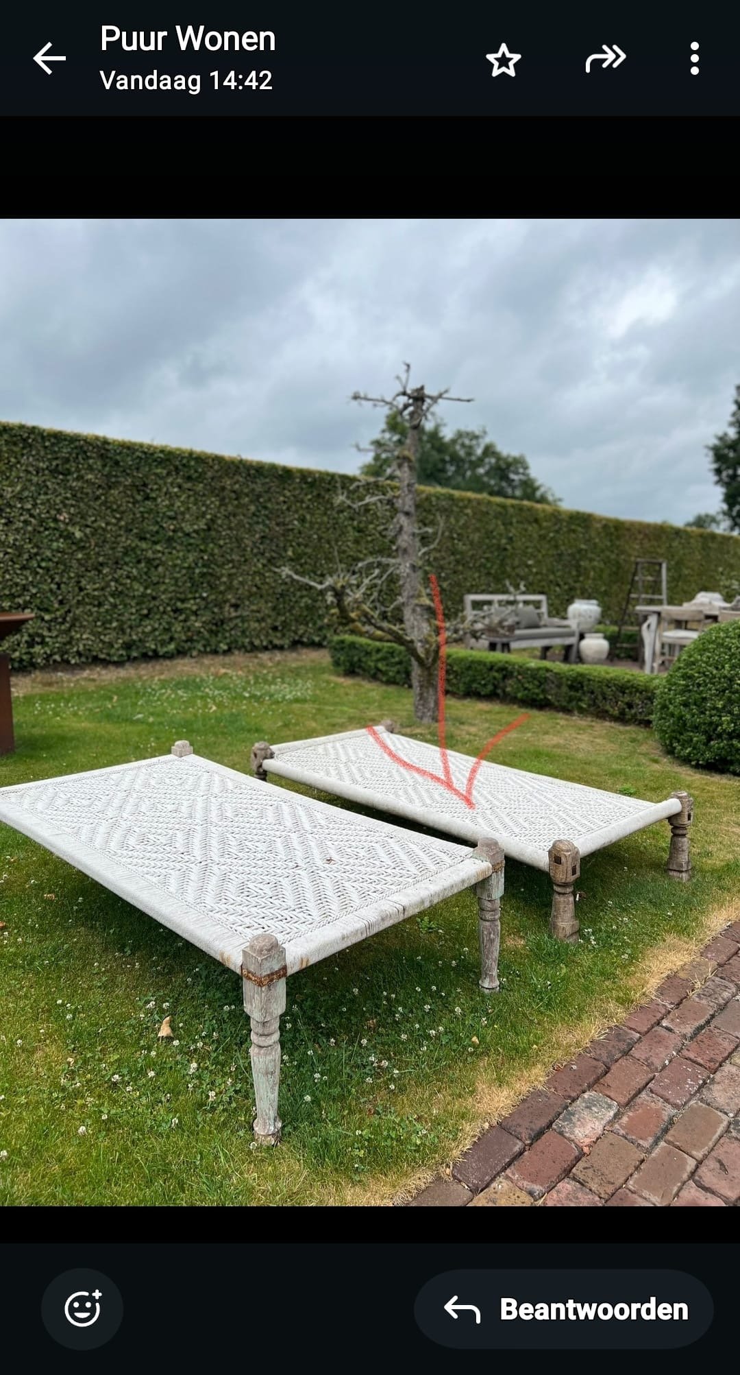Daybed India - Ibiza style- Charpoy - rechtse bedje - koopje