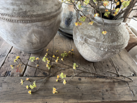 Bloesemtak, wit-yellow 95cm