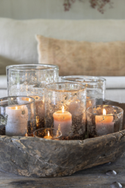 Windlicht 'metal chips' 23/16 -  van Puur wonen