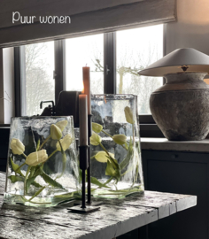 Tafelkandelaar Marlous  20 cm roest