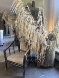 Antieke Chinese Stoel – Gestoffeerd met Shabby Linnen