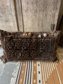 W10- xxl - Vintage Antiek Perzisch Kussen – Handgemaakt uit Kamelenzak