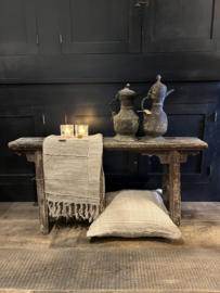 Kussen PATCHWORK vierkant  - 'Only for linen lovers' By Puur Wonen