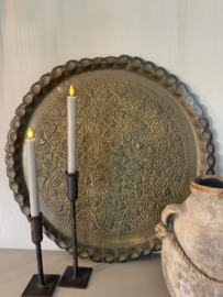 Antieke zinken schaal,  meer dan 100 j oud 60 cm