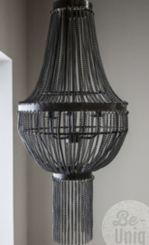 Hanglamp zwarte kettingen 120cm - XXL - laatste stuks