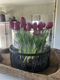 Kunsttulp donker warm roze 41 cm - Nieuw!