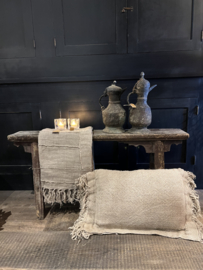 Plaid PATCHWORK linnen naturel