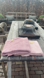 Oud roze plaid linnen- onderste