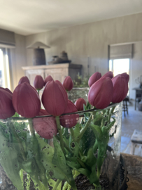 Kunsttulp donker warm roze 41 cm - Nieuw!
