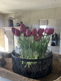 Kunsttulp donker warm roze 41 cm - Nieuw!