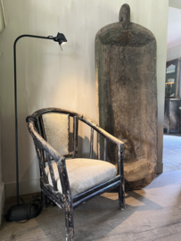 Antieke Chinese Stoel – Gestoffeerd met Shabby Linnen