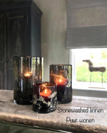 Windlicht ‘Chocolate’ 14/14cm - van Puur Wonen