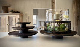 Windlicht 'metal chips' 35/35 -  van Puur wonen