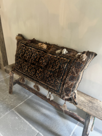 W10- xxl - Vintage Antiek Perzisch Kussen – Handgemaakt uit Kamelenzak