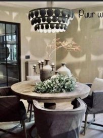Hanglamp zwart grote schijven 70 cm - laatste stuks
