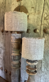 Cilinder lampenkap shabby linnen 