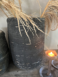 W1 - Oude Leem Vaas / Kruik / Mand – Authentiek & Antiek