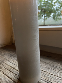 Stompkaars rustiek smal en hoog  - 20 cm h -5 cm doorsnede - Rustiek grijs