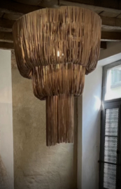 Hanglamp met lederen veters 60 cm