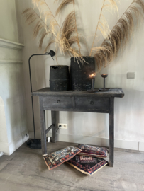 W1 - Oude Leem Vaas / Kruik / Mand – Authentiek & Antiek