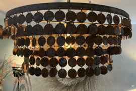 Hanglamp roest met mini ronde schijfjes 70 cm