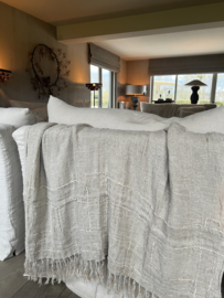 Plaid PATCHWORK linnen naturel