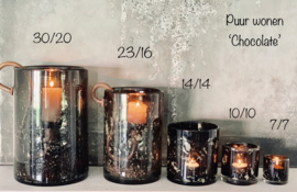 Windlicht ‘Chocolate' 23/16 - van Puur wonen