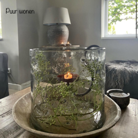 Windlicht 'metal chips' 35/35 -  van Puur wonen