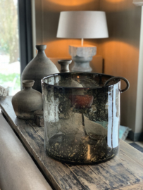Windlicht 'Chocolate' 35/35 - van Puur wonen